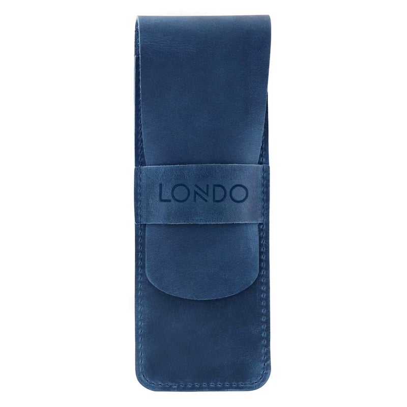 Londo Genuine Leather Pen and Pencil Case with Tuck in Flap, Stationery Bag - Image 1